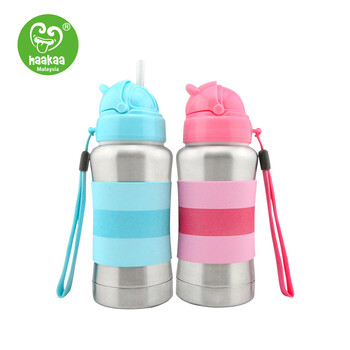 Standard Neck Stainless Steel Thermal Straw Bottle ( 270ml )